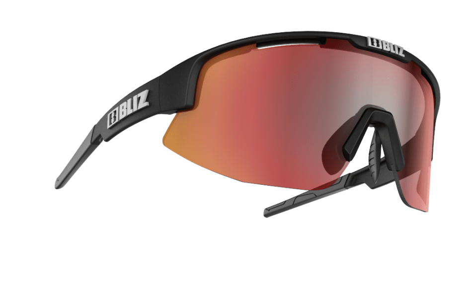 Bliz Matrix Cykelbriller Mat Sort Med Rød Linse 3 Bliz Matrix Cykelbriller Mat Sort Med Rød Linse