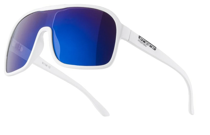 Force Mondo Cykelbriller Mat Hvid / Blå Linse 3 Force Mondo Cykelbriller Mat Hvid / Blå Linse